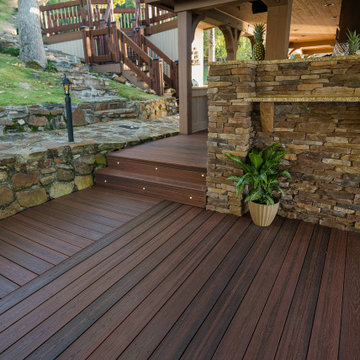 Waterfront Boathouse -- Envision Distinction Shaded Auburn composite decking