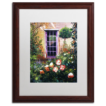 David Lloyd Glover 'Tuscany Villa Garden' Art, Wood Frame, 16"x20", White Matte