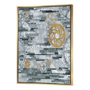 Designart Modern Gold Timetable Ii Glam Print Canvas Art, Gold, 30x40