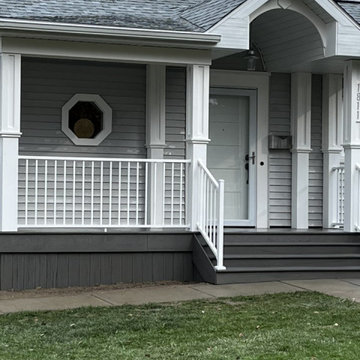 Composite Deck Front Porch and Barrel Cove Entryway