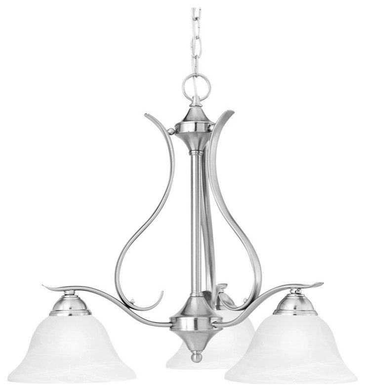 Thomas Lighting Prestige 3-Light Chandelier, Brushed Nickel ...