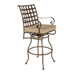 Classico Swivel Bar Stool With Arms - Outdoor Bar Stools And Counter Stools