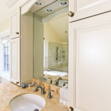 Inset Vanity Mirror with Recessed Lighting