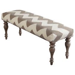 French Country Upholstered Benches by HedgeApple