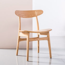 Astrid Solid Oak Dining Chair - Oak Seat - Cross Backrest - Dining Chairs