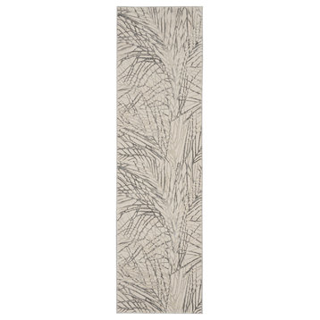 Nourison Rustic Textures Rus17 Tropical Rug, Ivory/Grey, 2'2"x7'6" Runner