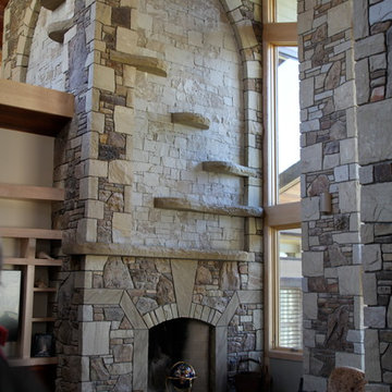 Natural Stone Fireplace