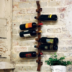 Rustic Iron Wall Wine Rack - Wine Racks