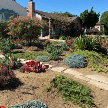 Bermed front yard