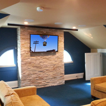Attic Movie Theater Room