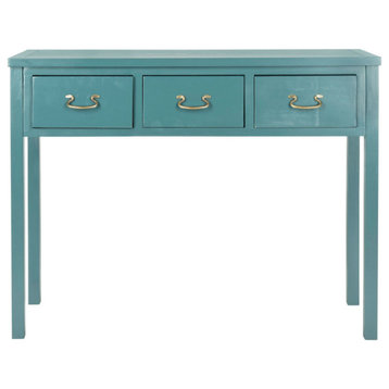 Lou Console With Storage Drawers, Teal