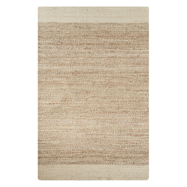 Jaipur Living Mallow Natural Bordered White/Tan Area Rug, 5'x8'