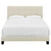 Modway Amira Full Modern Upholstered Polyester Fabric Bed in Beige