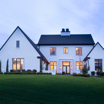 Bold Black & White Contemporary Tudor