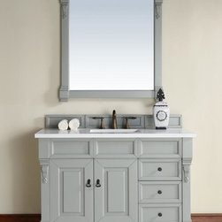 48 inch Grey Finish Single Traditional Bathroom Vanity Optional Countertop - Bathroom Vanities And Sink Consoles