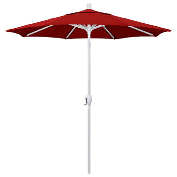 7.5' Aluminum Umbrella Push Tilt, Sunbrella, Jockey Red