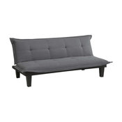 Microfiber Click Clack Futon Sofa Bed Lounger, Charcoal