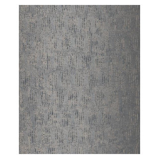 Decorline by Brewster 2683-23028 Evolve Falsetto Dark Blue Wave Wallpaper -  Contemporary - Wallpaper - by The Savvy Decorator LLC