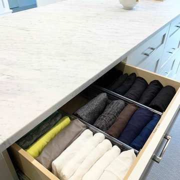 Functional And Organized Walk-In Closet And Pantry