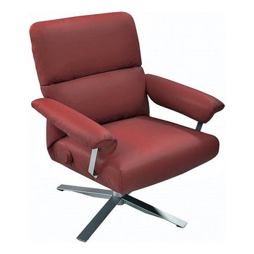 Elis Recliner Leather Lounge Chair by Lafer Recliners