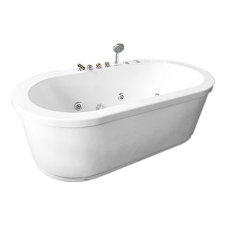 Whirlpool Freestanding Bathtub white hot tub - Rio - Contemporary - Bathtubs  - by SIMBA USA INC | Houzz