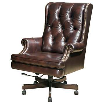 Parker House Prestige Leather Desk Chair, Havana DC#112-HA