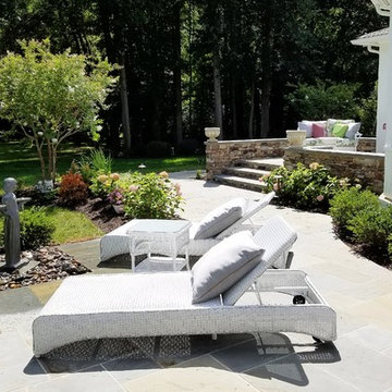 Fairfax Backyard Retreat - Stone patio, walls, walkways, steps