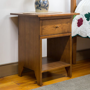 One Drawer Nightstand / Side Table with Shelf