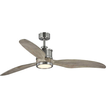 Fulton 1 Light 60" Indoor Ceiling Fan, Brushed Nickel