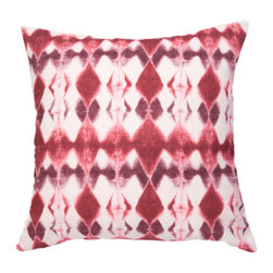 Shibori Cushions Lucy Diamond Red Velvet - Decorative Cushions