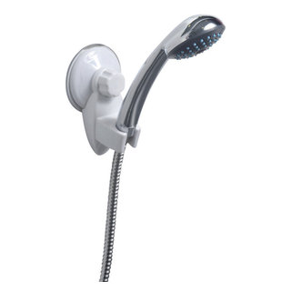 Bath Hand Held Suction Shower Head Bracket Suction Mounted White -  Contemporary - Showerhead Parts - by EVIDECO | Houzz