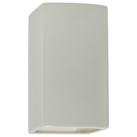 Ambiance, Small ADA Rectangle, Open Top & Bottom Wall Sconce, Matte White