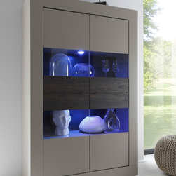 Italian 4-Door Glass Vitrine Basic by LC Mobili - $715.00 - China Cabinets And Hutches