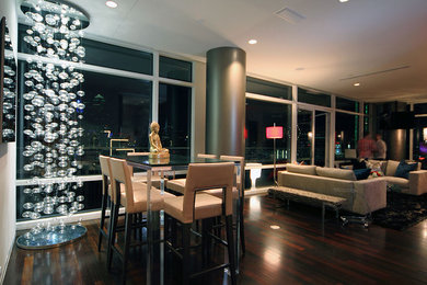 Trendy dining room photo in Dallas