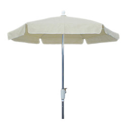 FiberBuilt Umbrellas LLC - 7.5 Foot Hexagonal Natural Base FiberBuilt Garden Collection - Outdoor Umbrellas