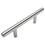 Cosmas - Cosmas 404-2.5SS Stainless Steel Slim Line Euro Style Bar Pull - 2-1/2" Hole Centers
