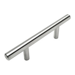 Cosmas - Cosmas 404-2.5SS Stainless Steel Slim Line Euro Style Bar Pull - Cabinet And Drawer Handle Pulls