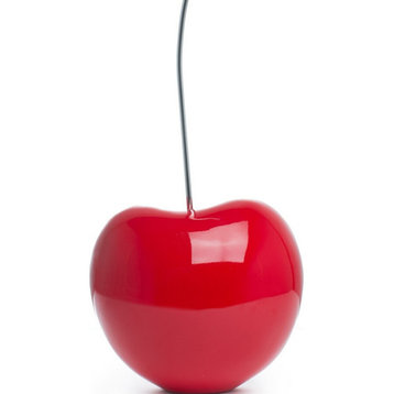 Finesse Decor Cherry Resin Handmade Sculpture, Bright Red, Large