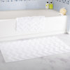 Lavish Home 100% Cotton 2 Piece Chevron Bathroom Mat Set, White