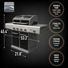 Kenmore 4 Burner with Searing Side Burner Gas Grill in Black and Chrome