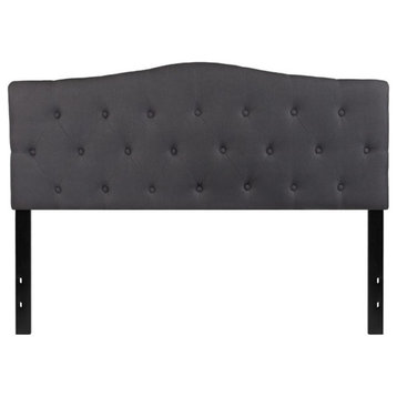 Flash Furniture Cambridge Tufted Queen Panel Headboard in Dark Gray