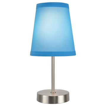 40085-7, 1-Pack Set, 1-Light Candlestick Table Lamp, Satin Nickel 10" High