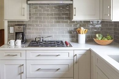White Shaker Cabinets in Small Kitchens