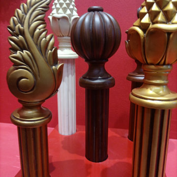 QYT61 50mm Wooden Pole Single/Double Curtain Rod White Wood