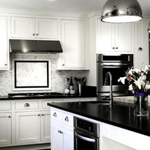 black white kitchen