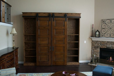 Entertainment Center With Reclaimed Doors
