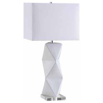 Coaster Transitional White Table Lamp 10x16x31.75 Inch