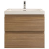 BTO 24" Wall Mounted Bath Vanity With Reinforced Acrylic Sink, Rose Wood