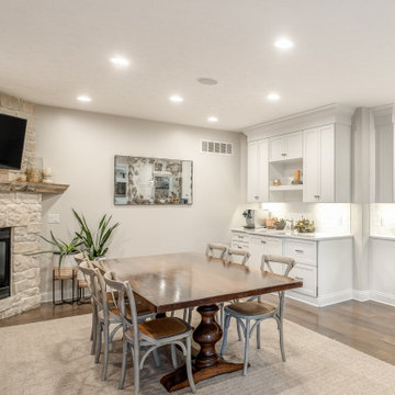White Open Gourmet Kitchen, Dining & Buffet