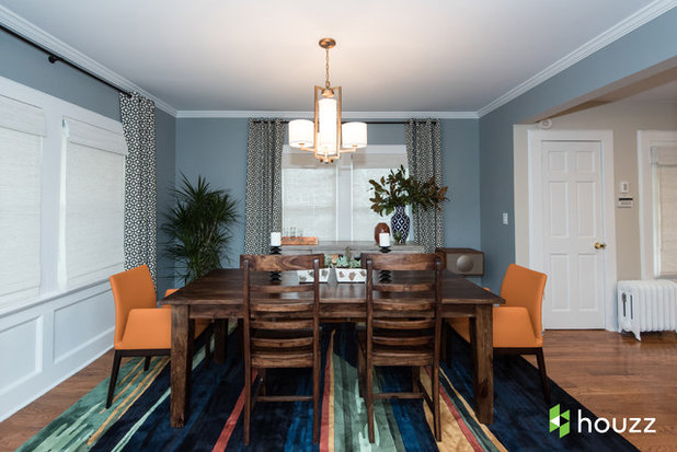Transitional Dining Room by Jules Duffy Designs